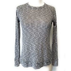 MARMOT Womens Gray Heathered Crew Neck Athletic Performance Shirt Top Size S